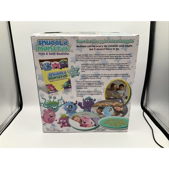 Snuggle Monster - Hide and Seek Bedtime Plush Toy and Book Pink Inc. New - Picture 3 of 7